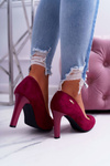 Women's Stiletto Stiletto Leather Suede Dark Fuchsia Sergio Leone Campbell pumps