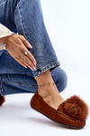 Mokasyny Damskie Z Futerkiem Camel Novas 2473