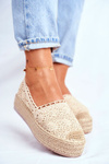 Women’s Espadrilles On Platform Beige Folk