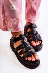 Fashionable Sandals With Straps Black Malien