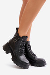 Insulated Women's Boots Made of Natural Leather Vinceza 41460 Black