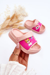 Light Children's Slides Sandals With Animal Motif Pink Rico 