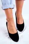 Women's Suede Ballerinas Black Bueno