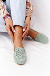 Women's Suede Loafers Green Molly