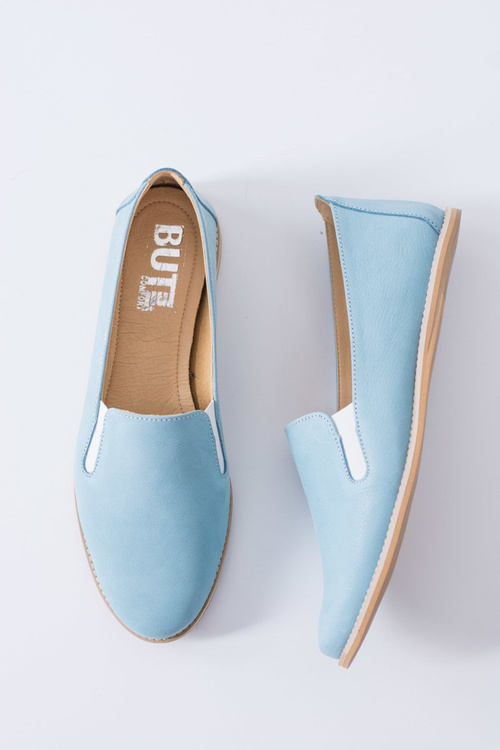 Blue Pastel Women's Fresca Leather Ballerinas
