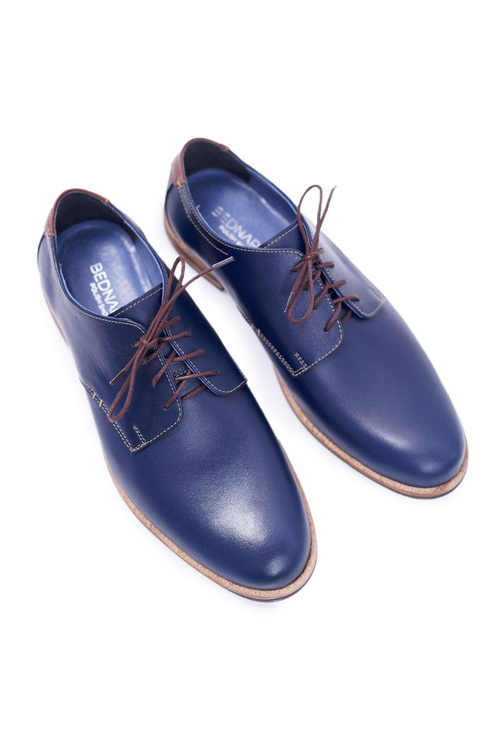 Elegant Men's Navy Blue Feliciano Half Shoes