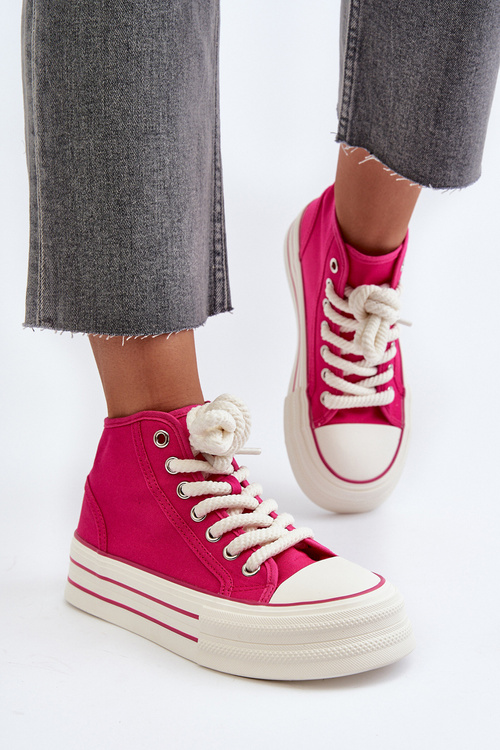 Women's Platform Sneakers Fuchsia Aineri