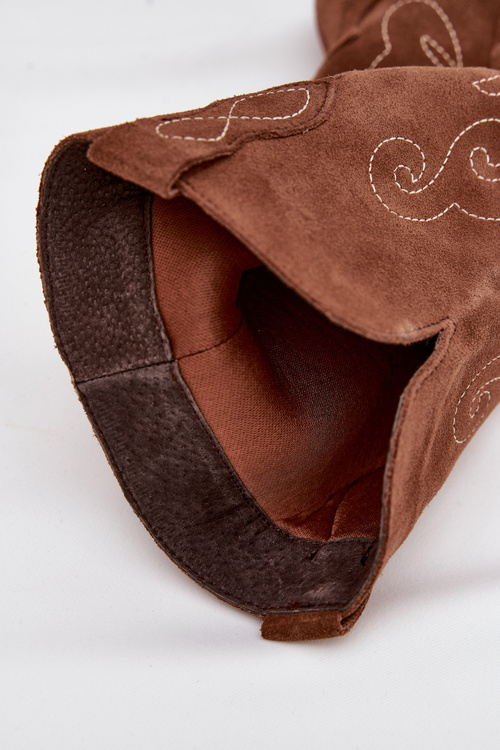 Suede Cowboy Boots For Women With Heel Camel Karira