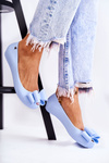 Women's Rubber Ballerinas With A Bow Blue Florret