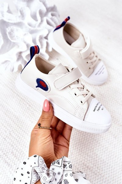 Children's Sneakers With Velcro Beige Cartoon