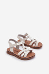 Children's Sandals with Velcro Fastening White Marimona