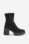 Women's Platform Boots With Chunky Heel S.Barski HY42-739 Black