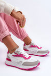 Women's Platform Sports Shoes White-Pink Henley