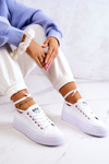 Tenisówki Damskie Platforma Białe Lee Cooper LCW-22-31-0890L