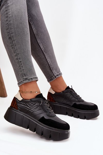 Women's Sports Sneakers On Platform Vinceza 58565 Black