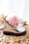 Children's Boots Insulated With Fur Silver Rosea
