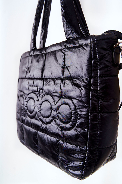 Quilted Strap Handbag NOBO L3030 Black