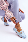 Classic Leather Loafers Light blue Verona