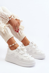 Women's sneakers with chunky lacing white Vinali