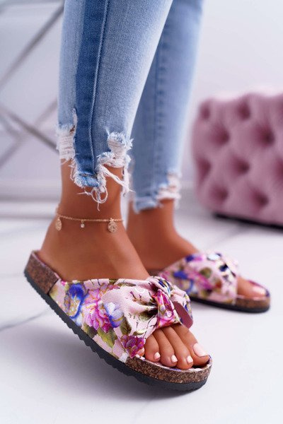 Cork Lining Flip Flops Pink Wendy Blossoms