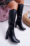 Women's Sergio Leone Stiletto Boots Heated Black KZ290