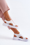 Women's Sport Sandals on Chunky Sole White Deinaleia