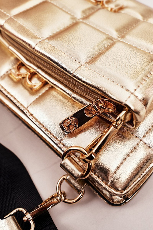 Multifunctional Quilted Messenger Bag NOBO NBAG-K1300 Gold