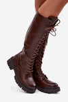 Insulated Lace-Up Boots for Women Chocolate Meliora