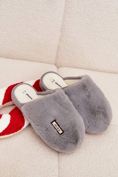 Furry Women's Slippers Gray Belinna