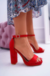 Women's Red Platform Stiletto Sandals Debora