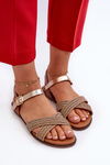 Women's Flat Sandals S.Barski MY923 Brown