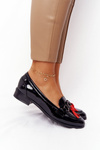Elegant Women's Loafers Vinceza 10585 Patent Black