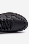 Lightweight Men's Platform Sneakers in Black Eco Leather Uziran
