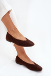 Ladies Ballet Flats With Sheepskin Chocolate Zimira