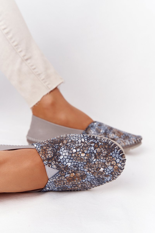 Women's Leather Ballerinas Maciejka 01930-86 Grey