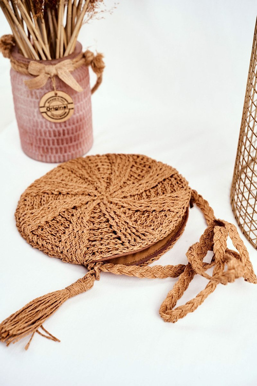 Women's Bag Braided Boho Camel