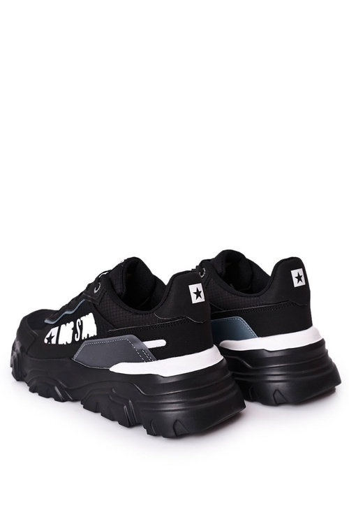 Men's Sport Shoes Memory Foam Big Star HH174209 Black-Blue