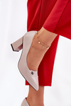 Elegant Heeled Shoes Vinceza 62224 Grey