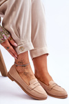 Comfortable Suede Women's Loafers Dark beige Lucca