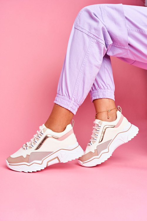 Sports Women's Shoes White Beige Rollen