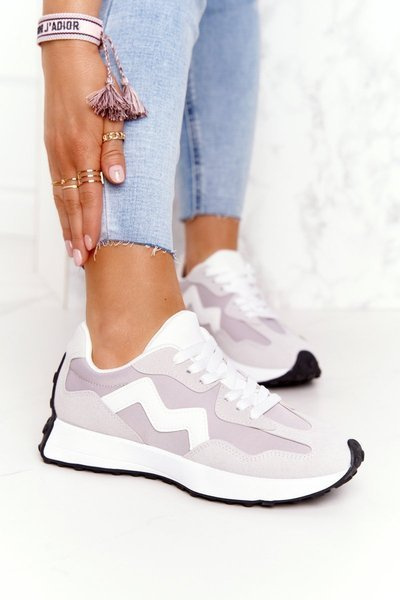 Damskie Sportowe Buty Sneakersy Szare Move On