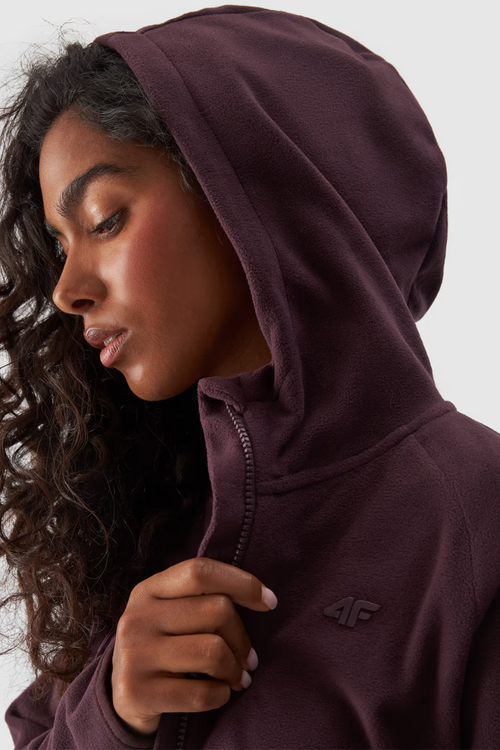 Polar Z Kapturem Regular Damski 4F 4FWMM00TFLEF291-50S Fioletowy