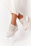 Leather Wedge Sneakers S.Barski Beige