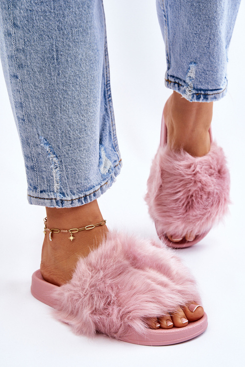 Slippers With Fur Rubber Light purple Allyson