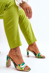 Women's Patterned Heel Slippers Green Adelise