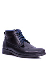Black Men's Leather Boots With Zipper Gregory