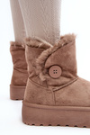 Women's Platform Snow Boots with Faux Fur Beige Wikasem