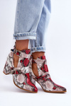 Stylish Heel Boots with Cutouts Multicolor Suelo