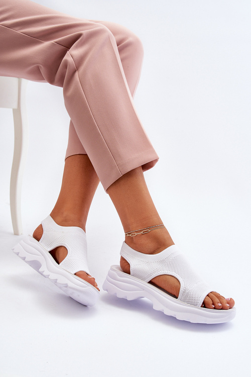 Women's Sport Sandals on Chunky Sole White Deinaleia