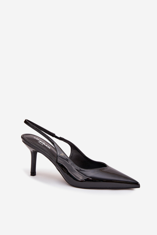 Patent Leather Pumps on Heel Black Phelia